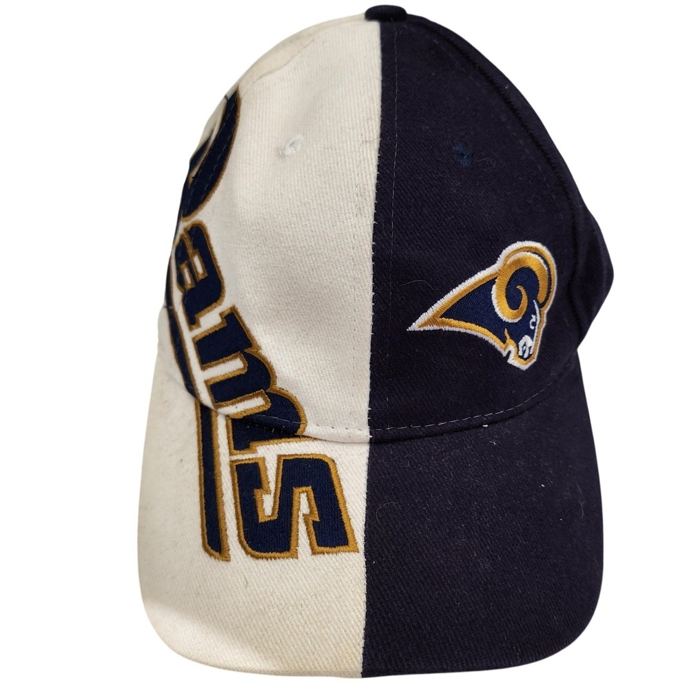 Game Day NFL Los Angeles Rams Hat Navy White Split Panel Adjustable‎ Cap NWT